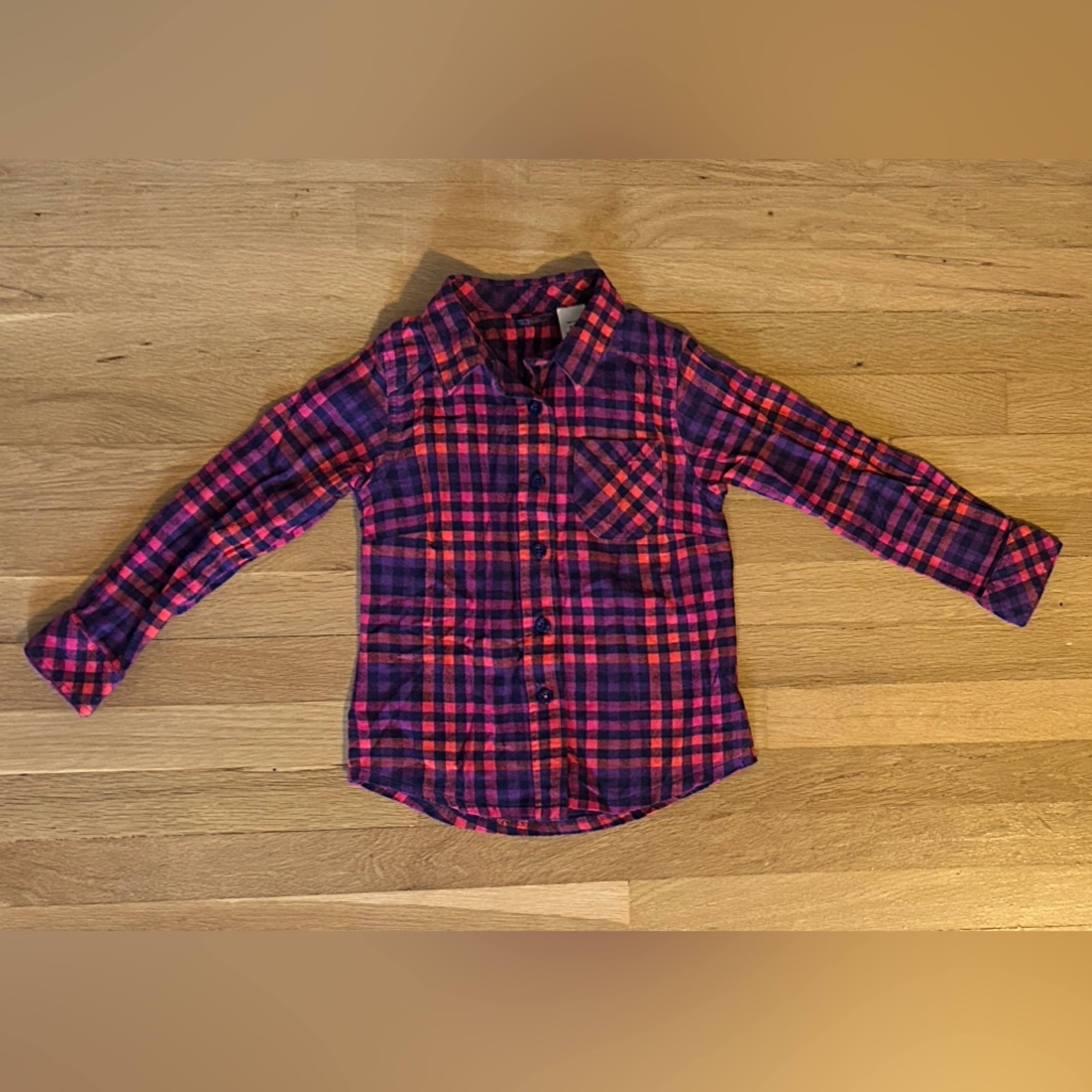 L.L. Bean Kids Flannel Button Down Shirt - M (5-6)
